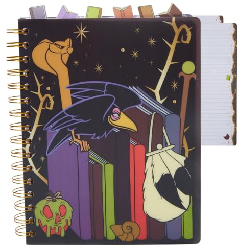 Innovative Designs Disney Villains Journal Notebook, Spiral Bound, 144 Lined Pages, 8 x 7 inches, Light Green, Disney Princess Movie Characters