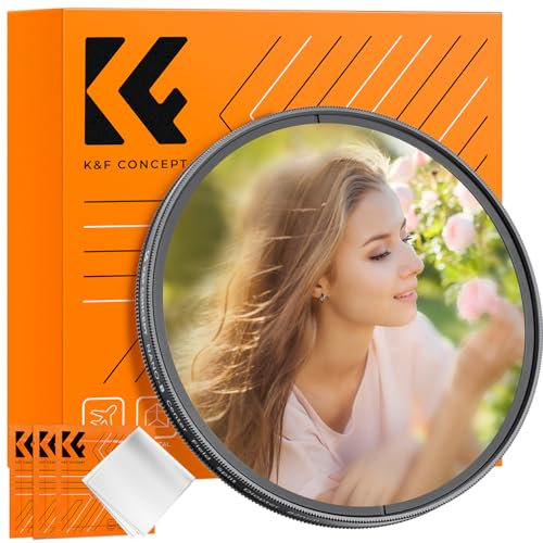 K&F CONCEPT 77mm Filtro Effetto Diottrico a Campo Centrale, Filtro Prisma Lineare per Vetro Ottico K9, Effetto Filtro di Sfumatura Rifrazione Colore Ripetuto in Primo Piano