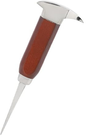 Piccone per Ghiaccio Akozon Ultimate in Acciaio Inossidabile - Scalpello per Ghiaccio Resistente da 6,7 ​​pollici per Bar da - Manico Ergonomico in Legno, per Cono di