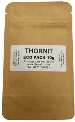 THORNIT Ear MitePowder - 10g TRIAL SIZE Re-sealable POUCH - Dogs, Cats & Rabbits. For Sore, itchy, yeasty Ears, Paws and skin. The original & Genuine 100 year old proven formula!