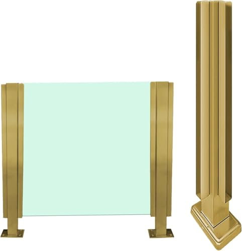 Handläufe, Deck-Baluster für 10–12 mm dicke Platten, kommerzielle Glas-Baluster-Säule mit Glasklemmen für Balkone, Flure (Eckpfosten, Höhe 70 cm)