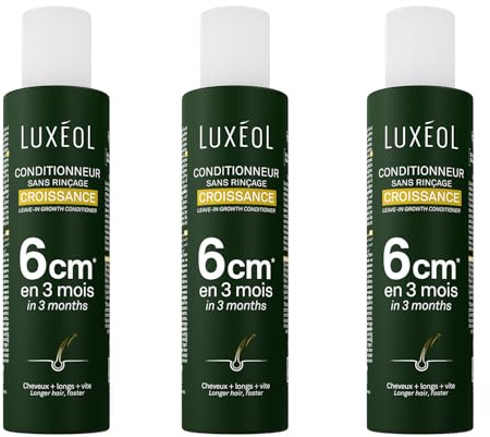 LUXEOL - Conditionneur Croissance Sans Rinçage - Pousse De 6 cm En 3 Mois* - Des Cheveux Plus Longs Plus Vite - Fonctionne dans 100% des cas testés - Sans Silicones - Fabriqué En France - 150 ml