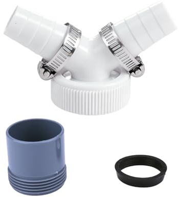 Abfluss Waschmaschine Doppelanschluss Y-Adapter für den Geschirrspüler, Trockner, Waschmaschine mit Eingangsstutzen von 19-24 mm und Abgang DN 25 Rohr