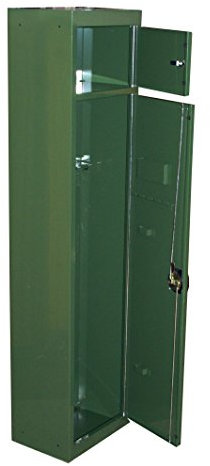 Rottner Gun 5 Cargo Waffenschrank Stahlblech Zylinderschloss 2 Schlüssel separat versperrbares Fach Platz für 5 Langwaffen Waffenhalter Putzstockhalterung inkl. Befestigungsmaterial