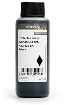Octopus Fluids Druckertinte kompatibel mit Canon CLI-521 CLI-526 CLI-551 | Zum Nachfüllen kompatibler Druckerpatronen und Tintentanks, für Dokumente, Grafiken und den täglichen Farbdruck