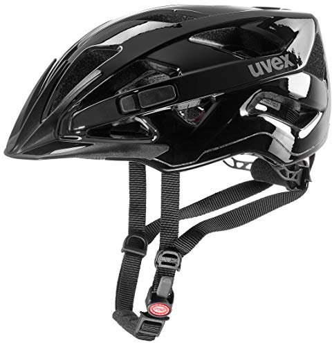 uvex Active - sicherer Allround-Helm für Damen und Herren - individuelle Größenanpassung - Black Shiny - 56-60 cm