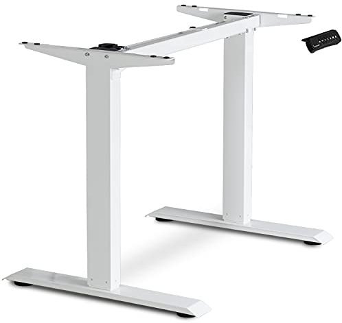 ESMART ETX-121W Weiß - Ergonomisches Steh-Sitz-Schreibtisch-Gestell Stufenlos elektrisch höhenverstellbar 71-121 cm 3X Memory Aktivitätserinnerung Soft-Start/Stopp