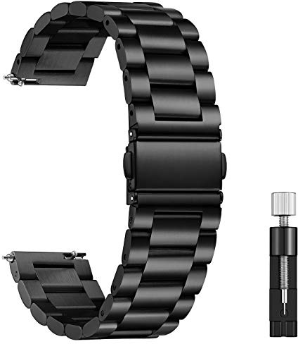 XIRUVE Uhrenarmband Edelstahl Schnellverschluss Ersatzband für Damen Herren 14-24MM