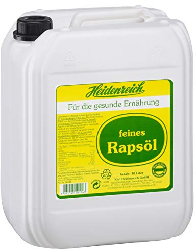 Hochwertiges feines Rapsöl für die gesunde Ernährung, Kanister 10 Liter