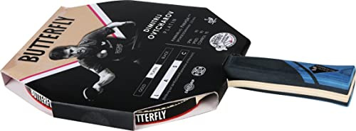 Butterfly® Dimitrij Ovtcharov Platin Tischtennisschläger | Eva-Technologie | ITTF zertifizierter Pan Asia Belag mit 1,7mm Schwamm | Tischtennis Racket Bat TT für trainierte Spieler