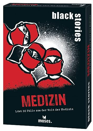 moses. Black Stories Medizin - 50 Rätsel mit Fällen aus der Welt der Medizin, Krimi Kartenspiel mit Spielvariante und Punktechips, Rätselspiel für Jugendliche und Erwachsene