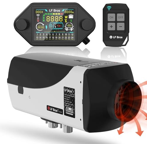 LF Bros Riscaldatore Diesel, Riscaldatore di Parcheggio da 12V 5kw, Riscaldatore di Parcheggio Diesel Versione Plateau con Controllo LCD del Timer per RV, Camion, Barca e Rimorchio