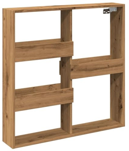 vidaXL Wandschrank, Hängeschrank mit Stauraum, Wandregal für Wohnzimmer, Hängeregal Hängevitrine Wandvitrine, Artisan-Eiche Holzwerkstoff