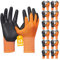 Gebol Eco Flex Orange | Gants de travail avec revêtement en nitrile respirant | Gants pour travaux de montage | Pour homme | Taille XXL (taille 11) | Orange | Lot de 12 paires