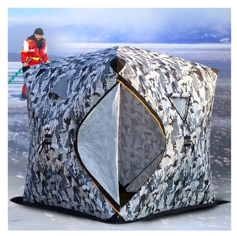 biwakzelt Outdoor Camping Winter Warm Isolierung EIS Angeln Zelt Campingzelt(Camouflage,150 * 150cm)