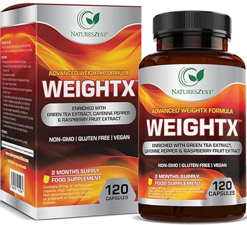 Advance WeightX Formula- 120 Capsules –WeightX Management Supplement for Women & Men Enriched with Green Tea Extract, Cayenne Pepper & Raspberry Fruit Extract