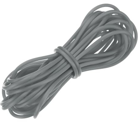 M METERXITY Cordón De Goma Tubo Hueco 5.5 Yardas 3mm Cuerda Elástica con Agujero De 1.5mm Cordones Elásticos para Barbería para Fabricación De Joyas/Manualidades DIY/Collares/Pulseras [Gris]