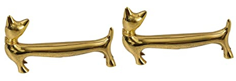 MOTHNUR 2pièces Porte-Couteaux Métal Forme De Chat Support à Cuillère Adorable pour Restaurant Et Cuisine Organisateur De Couverts Premium