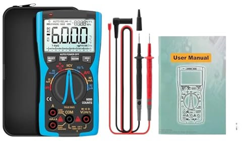 QAVLXIE Multimètre Intelligent de continuité SZ16, testeur de capteur Intelligent Automatique, multimètre Professionnel True RMS(SZ16 Blue Pro)