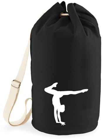Huuraa Seesack Turnen Gymnastik 20 Liter Black Baumwolle Rucksack Geschenkidee
