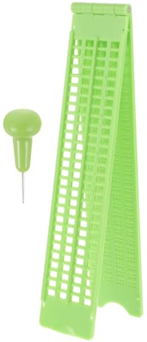 HEMOTON Braille per Non Vedenti con Tavoletta in Plastica Righe Celle Punteruolo Leggero e Resistente per Scrittura Tattile Kit Portatile per Apprendimento e Uso Esterno