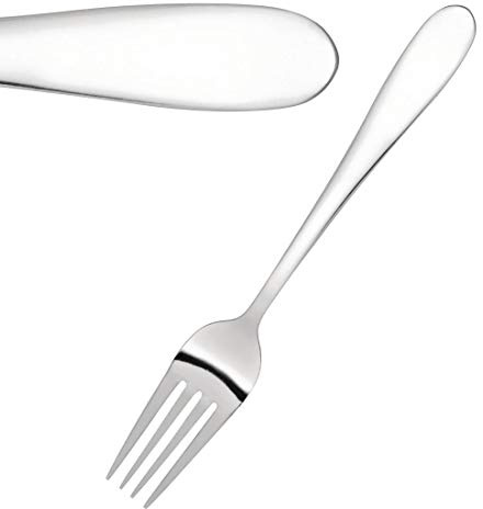 Utopia Manhattan Table Fork - Case of 12-18/0 Stainless Steel Cutlery | Resists staining and pitting over long-term commercial use; perfect weight balance for high-volume British gastropubs.