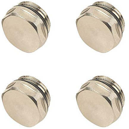 x4 Blank Cap Manual Radiator AIR Vent Bleed Plug Valve 1/2 BSP