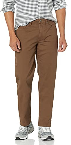 Amazon Essentials Herr rak passform 5-ficka stretch twillbyxor, brun, 29 B x 32 L