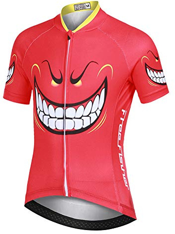 YFPICO Maillot de Cyclisme Enfant Unisex Cuissard Cycliste Vélo Pantalon Vêtements de Sport Garçon Fille, Rouge, 9-10 Ans/L