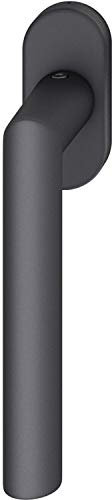 FSB Fenstergriff 341076 - Griff auf ovaler Rosette, Aluminium schwarz matt