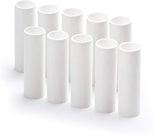 ORION LIGHTSTYLE Kerzenhülsen, 10 Stück, Länge 85 mm, (Kerzenhülle Ø außen 26 mm, Innen 24 mm), Hülsen für Kronleuchter, Lüster, Kerzenfassung E14, Weiß glatt