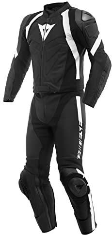 Dainese Avro 4 2-Teiler Motorrad Lederkombi (Black/White,116)