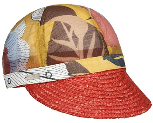 Seeberger Saleva Flower Sonnencap Damencap Sommercap Visor Sonnenvisor Damen - mit Schirm, Schirm Sommer Frühling-Sommer - One Size Koralle