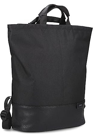 Zwei Rucksack-Tasche Olli OR140 Shopper 10 Liter strapazierfähig wasserabweisend, hochwertige Qualität, gepolstertes Laptopfach + Schlüsselring, Rucksack & Schultertasche 2in1 (schwarz)