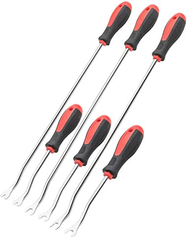 ROTATION 6-teiliges Heavy Duty Car Vehicle Trim Clip Removal Set Türpolster-Entferner Chrome Car Door Panel