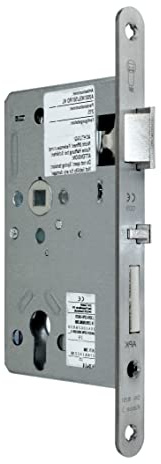SSF Automatik FH Panikschloss Türschloss Selbstverriegelnd für Profilzylinder 65/72/9, Edelstahl Stulp: 20 x 235mm abgerundet incl. SN-TEC Montagematerial (DIN RECHTS)