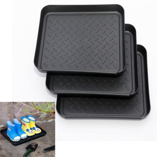 SANBER 35x27x2,5cm schuhabtropfschale Schuh abtropfschalen abtropfschale Schuhe schuhschale Schuh abtropf Matte schuhabtropfschale schuhmatte ablage schuhablage,3stück
