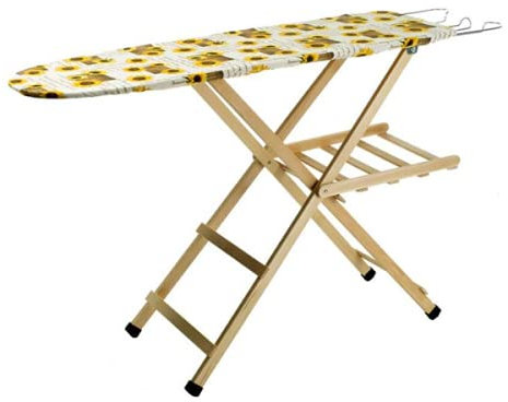 Asse da Stiro, L'Originale Mottiwood, Tavola da Stiro Regolabile 3 Posizioni, Pieghevole, Legno Faggio 100%, 35x141,5 x 92h, Made in Italy (Colore Naturale)