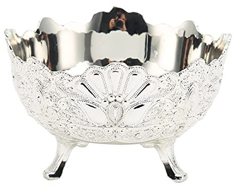 Cyrank Frutero De Metal, Frutero De Pie Pequeño De 4 Pulgadas Para Mostrador De Cocina Tazón Decorativo Para Servir Para Fiesta Plato Decorativo Para Decoración Del Hogar