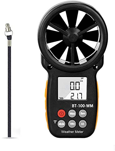 Anemometro Digitale Barometro Palmare, Per Misuratore Di Velocità Del Vento Temperatura Wind Chill Con Umidità, Altitudine, Misuratore Di Pressione Barometrica