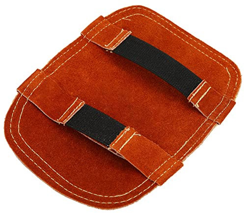 Leopacat Guanti per Saldatura, Guanti di Saldatura Resistenza Calore Antigraffio Resistente Mano Tappetino in pelle con Retro Alluminato per Saldatura Mano Termoisolante per Caldaie Industriali 21cm