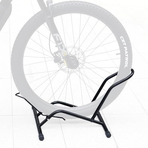 MAKELEN Supporto per parcheggio da pavimento per mountain bike e biciclette da strada 23c-4.0 pneumatici larghi interni ed esterni garage portabiciclette supporto da pavimento nero