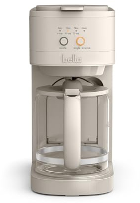 BELLA VersaBrew 2-in1 Coffee Maker, K-Cup compatible, Brew 3 Sizes Carafes & Single Serve Cups, Dishwasher Safe Reusable Filter & Filter Holder, Iced Coffee Function, 60oz Tank, Oatmilk