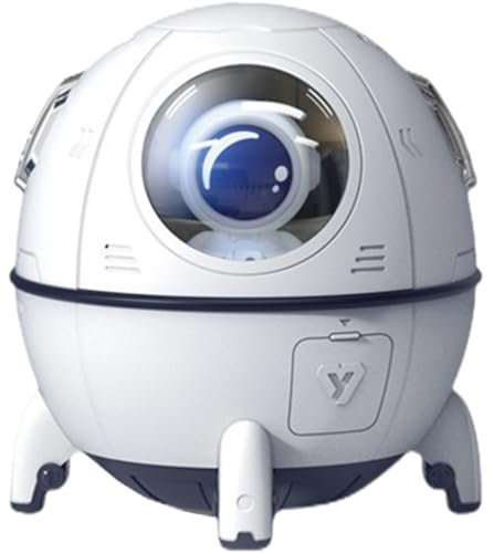 Ciieeo Raumschiff Luftbefeuchter Mit Farbwechsel Led Licht Tragbarer Mini Luftbefeuchter Für Schlafzimmer Und Kinderzimmer Aromatherapie Diffusor Für Ruhigen Betrieb