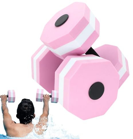 Wasserhanteln,Hanteln für Wasserübungen, 1 Paar Kurzhantel-Set aus hochdichtem EVA-Schaum für Wasserübungen, Aqua-Fitness-Langhanteln Übungshandstangen für Wassergewicht, Wasseraerobic