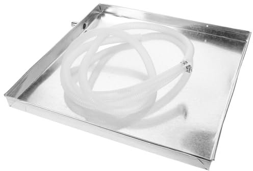 Artibetter External Unit Drip Tray Air Conditioner Outdoor Unit Drip Pan Stainless Steel Unit Water Tray Air Conditioning Drainage Drip Tray with Water Hose