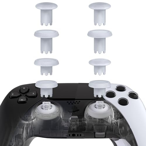 eXtremeRate ThumbsGear V3 Thumbsticks kompatibel mit ps5/ps4 Controller, Swap Ergonomic Analogsticks Thumb Grips Sticks Ersatz-Sticks Buttons Joysticks Aufsätze für ps4 für ps5 Controller-Weiß