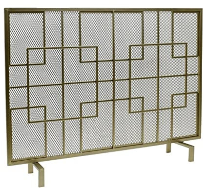 MYVVKIA Pare-feu de cheminée en Fer forgé de Style européen Pare-feu Simple Grille de Protection de cheminée pour la Maison Écran de Porte de cheminée Clôture familiale Grille a