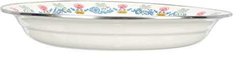Cabilock Fruit Dish Food Plate Enamelware Snack Plate Unique Dinnerware for Events
