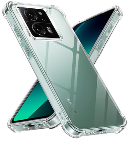 Xiltlly Funda para Xiaomi 13T/Xiaomi 13T Pro 5G 6.67, Carcasa Protectora Thin Antigolpes Transparente Suave TPU Silicona Anti-arañazos Bumper Caso con Esquinas Reforzadas Clear Case para Xiaomi 13T